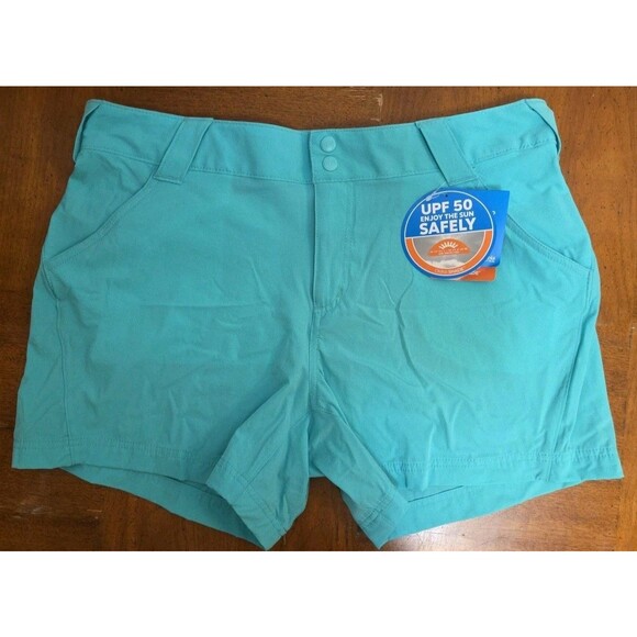 Columbia PFG Shorts Women’s Size 16 Omni Shade UPF 50 Turquoise NWT - Picture 1 of 9
